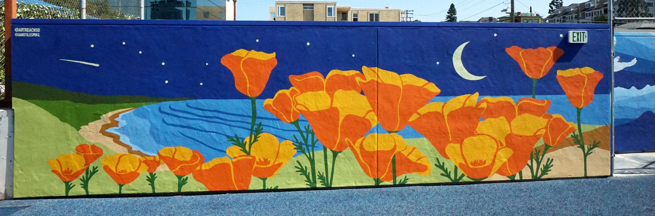 Rooftop playground mural