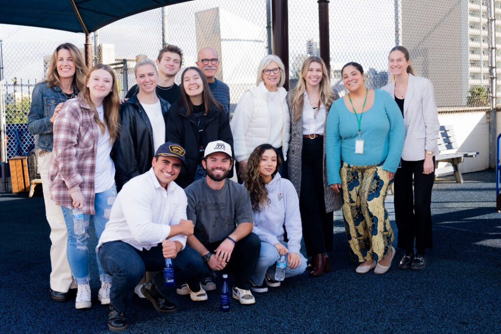 A Church group on a playground.