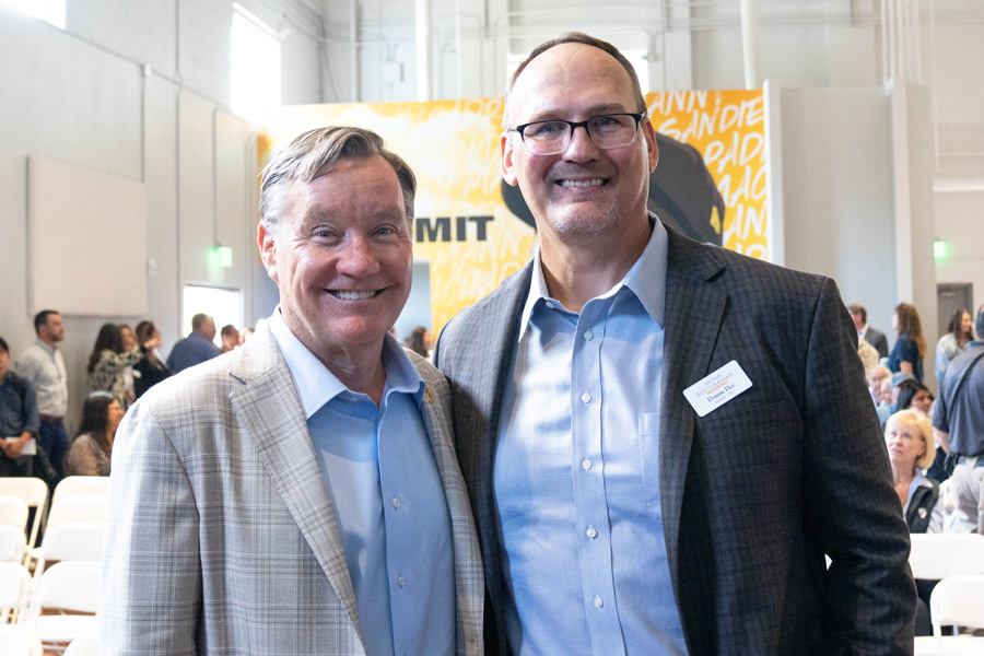 San Diego Rescue Mission CEO Donnie Dee with Padre’s Foundation Tom Seidler